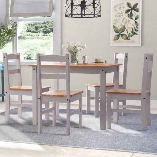 Rodgers 5 Piece Solid Wood Dining Set - Click Image to Close