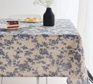 Cotton Linen Vintage Rectangle Tablecloth Pastoral Floral Rustic Table Cloth Washable Table Cover