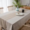 Japan Style Linen Cotton Tassel Table Cloth Rectangular Lace Edge Tablecloth For Wedding Dustproof Table Covers Home Textile