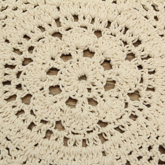 Vintage Style Cotton Placemat Yarn Hand Crochet Lace Doily - Click Image to Close