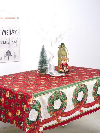 New Candy 150*180cm Classical Christmas Printed Table Cover Home Living Room Christmas Dinning Tablecloth Dec - Click Image to Close