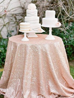 Incredible Food 12''x120'' Sparkly Rose Gold Shine Sequin Table Cloth Dinner Wedding Party Decor