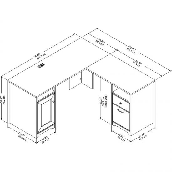 Hillsdale L-Shape Desk - Click Image to Close