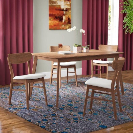 Jarrow 5 Piece Solid Wood Dining Set - Click Image to Close