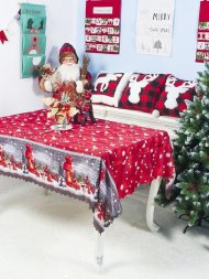 150x180cm Retro Christmas Washable Tablecloth Home Dinning Table Christmas Decor Table Cover