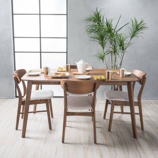 Jarrow 5 Piece Solid Wood Dining Set - Click Image to Close