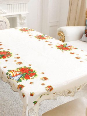 Christmas Disposable Tablecloth Festive Rectangle Oblong Table Cloth Tableware