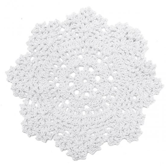 Vintage Style Cotton Placemat Yarn Hand Crochet Lace Doily - Click Image to Close