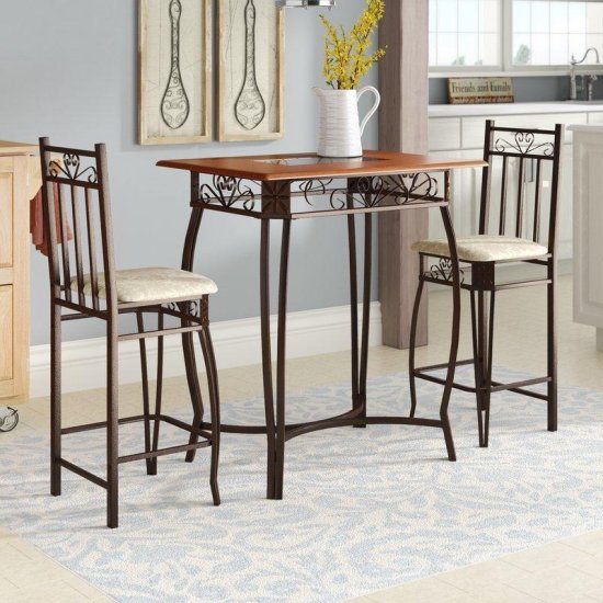 Barcelona 3 Piece Counter Height Pub Table Set - Click Image to Close