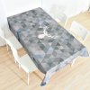 Nordic Style Inspissate Tablecloth Deer Plaid Pattern Cotton Linen Table Cloth Home Decor