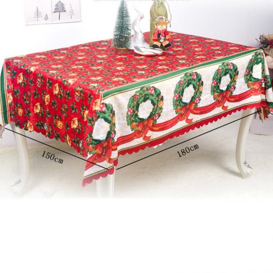 New Candy 150*180cm Classical Christmas Printed Table Cover Home Living Room Christmas Dinning Tablecloth Dec - Click Image to Close