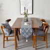 Triangle Pattern Cotton Table Runner Modern Fashion Long Stripes Wave Jacquard Dining Tablecloth Tea Mat Home Decoration