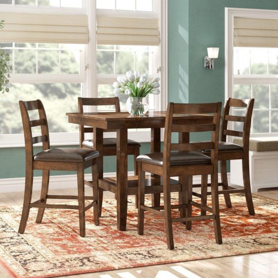 Gosselin Contemporary 5 Piece Counter Height Dining Set - Click Image to Close