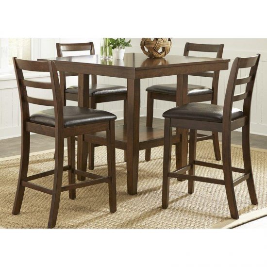 Gosselin Contemporary 5 Piece Counter Height Dining Set - Click Image to Close