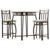 Barcelona 3 Piece Counter Height Pub Table Set