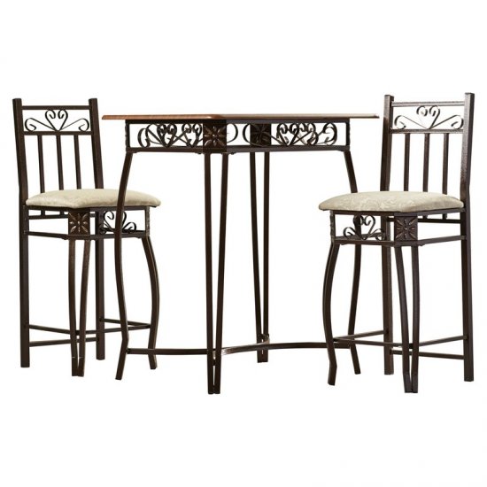 Barcelona 3 Piece Counter Height Pub Table Set - Click Image to Close