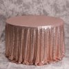 Incredible Food 12''x120'' Sparkly Rose Gold Shine Sequin Table Cloth Dinner Wedding Party Decor