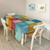 Southeast Asia Rural Home Decor Colorful Lattice Retro Pattern Table Cloth Dining Tablecloth Cover