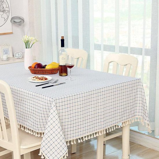 Countryside Style Inspissate Tablecloth Cotton Linen Table Cloth Home Decor - Click Image to Close