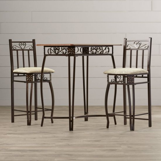 Barcelona 3 Piece Counter Height Pub Table Set - Click Image to Close