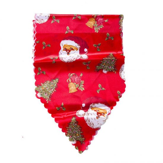 180*35cm European Christmas Decoration Embroidery Christmas Table Flag Home Desktop Decor - Click Image to Close