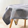 Nordic Style Inspissate Tablecloth Deer Plaid Pattern Cotton Linen Table Cloth Home Decor