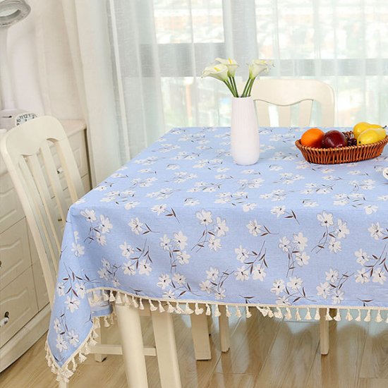 Countryside Style Inspissate Tablecloth Cotton Linen Table Cloth Home Decor - Click Image to Close